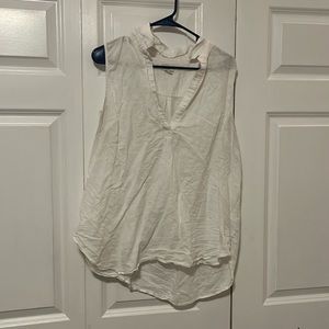 J Crew Sleeveless Tanktop Blouse White size XL